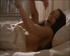 Olivia Hussey naked boobs in bed